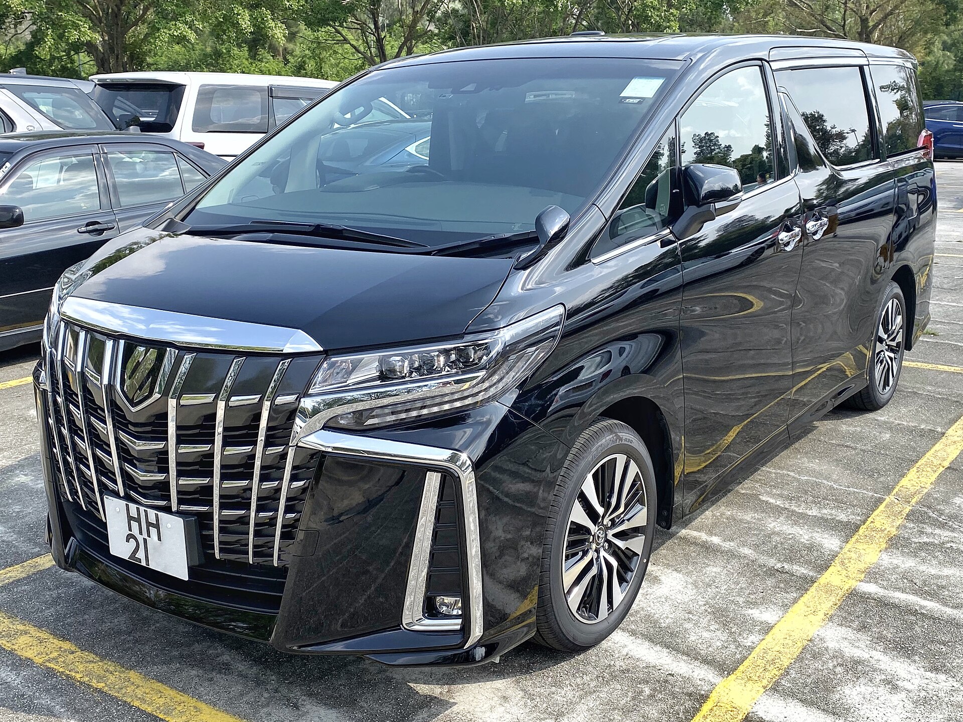 Toyota Alphard premium Entebbe airport pickup vehicle